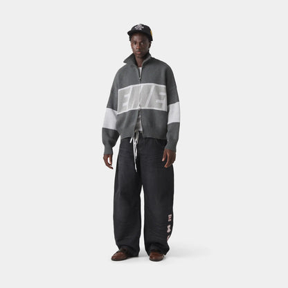 Sweater Eme Studios Thrill Grandpa Grey Zipper Knit