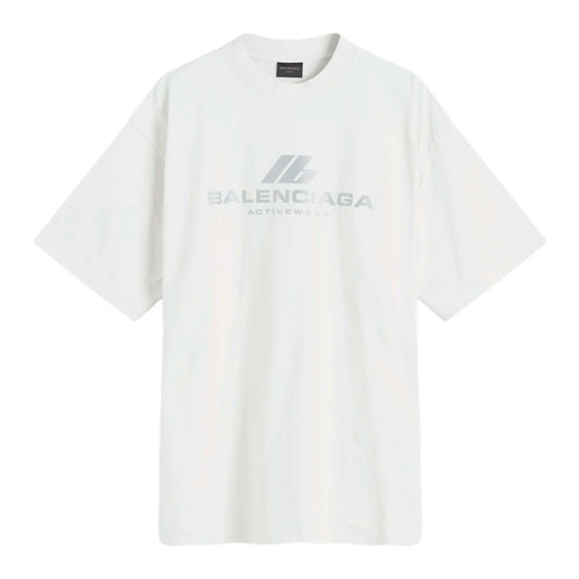 Polera Balenciaga Active Logo Off White