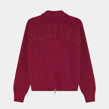 Sweater Eme Studios Collar Redwood Zipper Knit