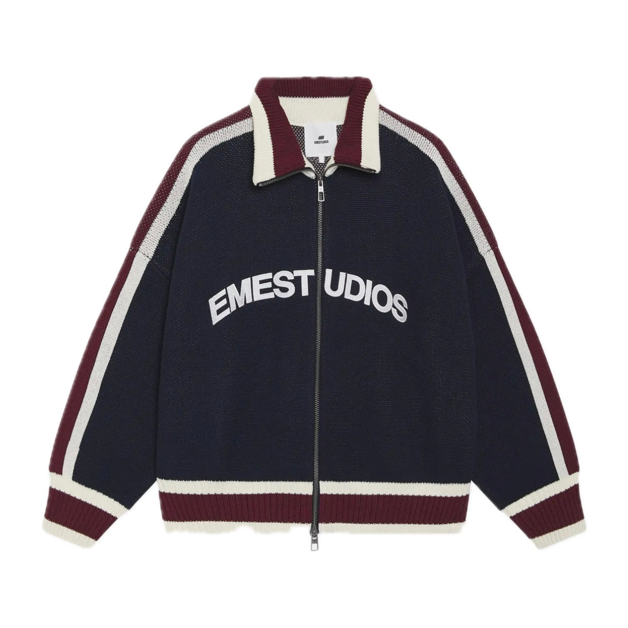 Sweater Eme Studios Echellor Navy Zipper Knit