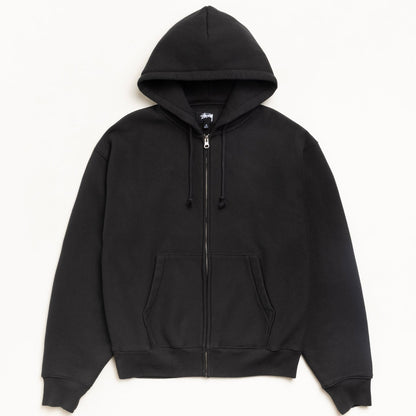Poleron Stussy Cursive Applique Zip Black