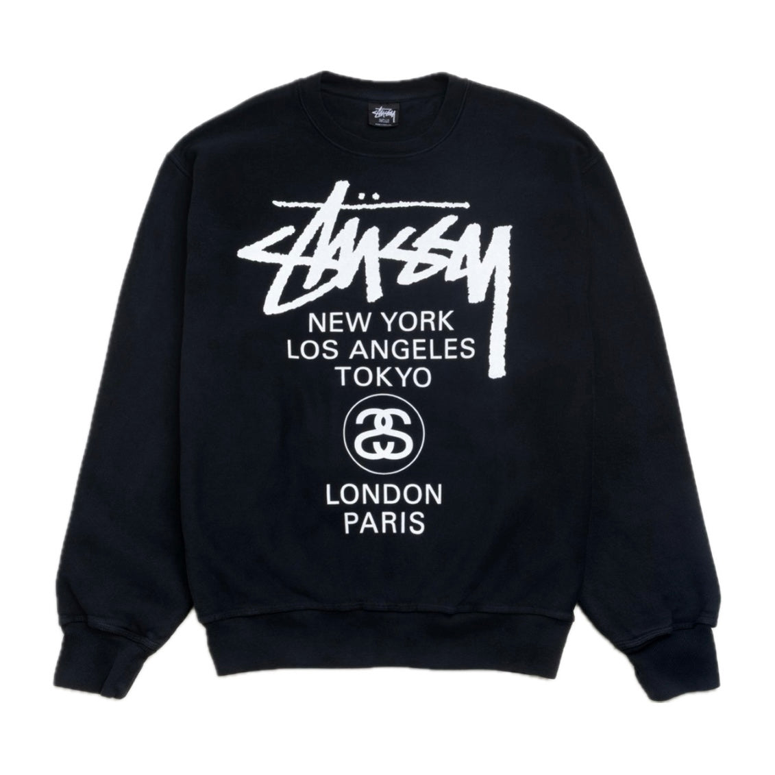 Poleron Stussy World Tour Crewneck Black