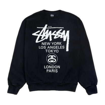Poleron Stussy World Tour Crewneck Black