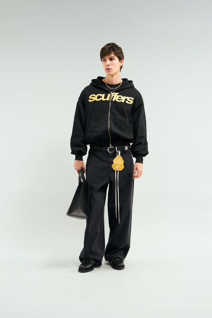 Poleron Scuffers Essential Black Zipper