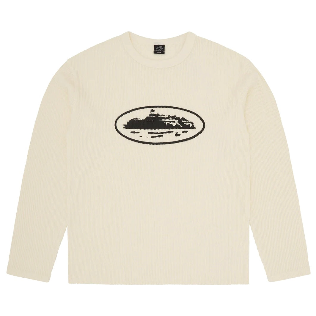 Polera Corteiz Island Waffle Thermal Cream
