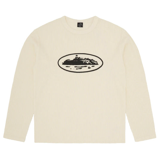 Polera Corteiz Island Waffle Thermal Cream