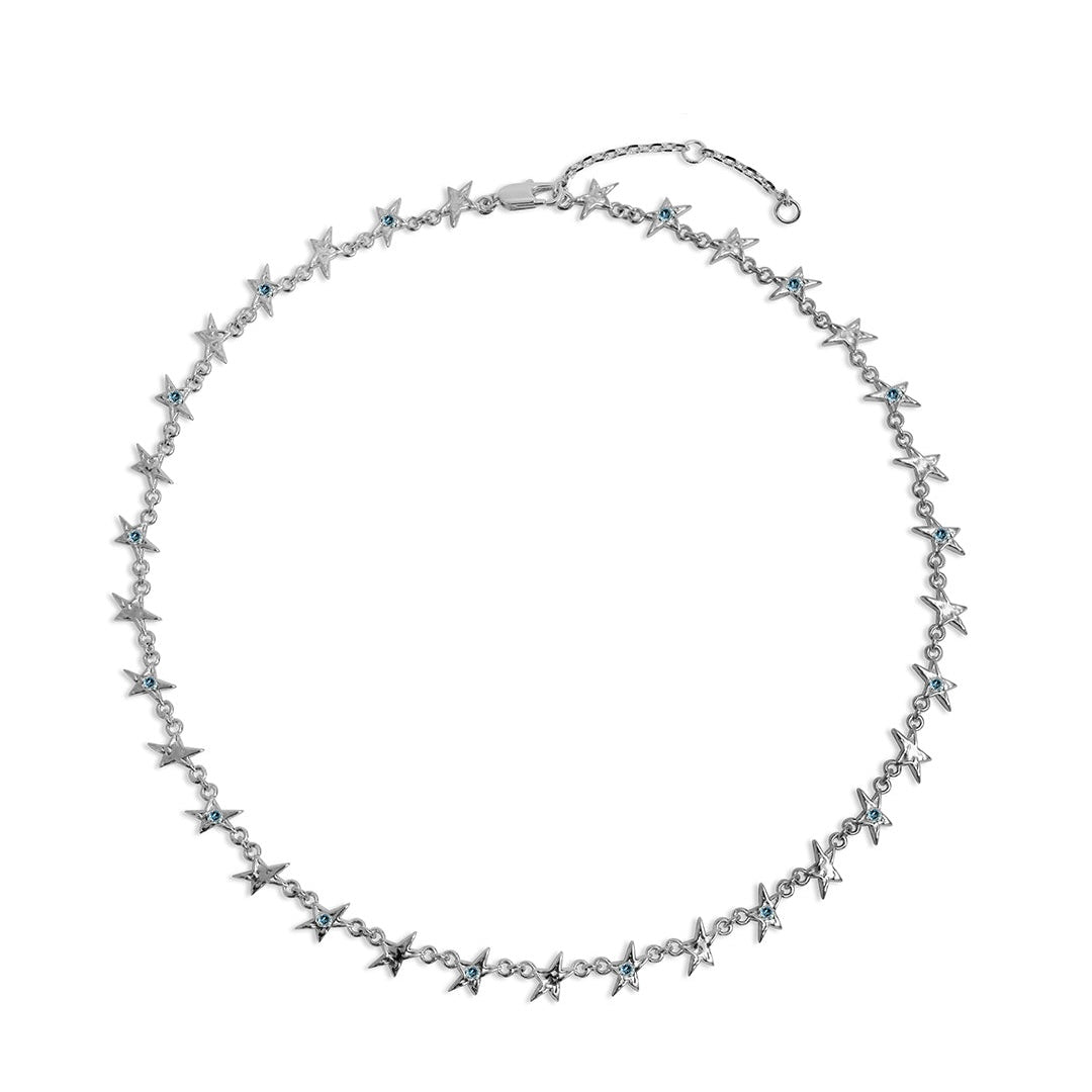 Collar Twojeys Organic Blue Stone Star Necklace