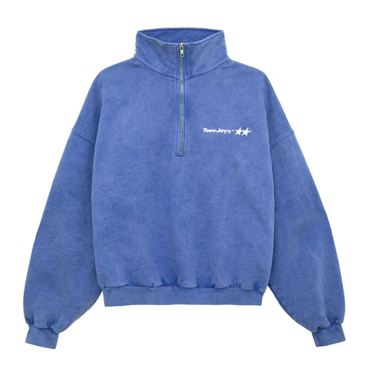 Poleron TwoJeys Icon Washed Purple Quarter Zip