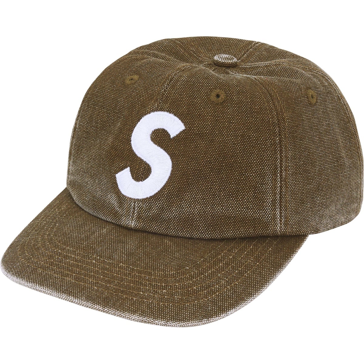Gorro Supreme Pigment Canvas S Logo 6 Panel Olive
