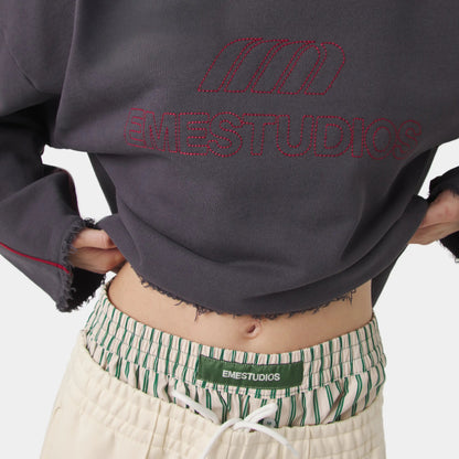 Poleron Eme Studios AFK Indigo Crewneck