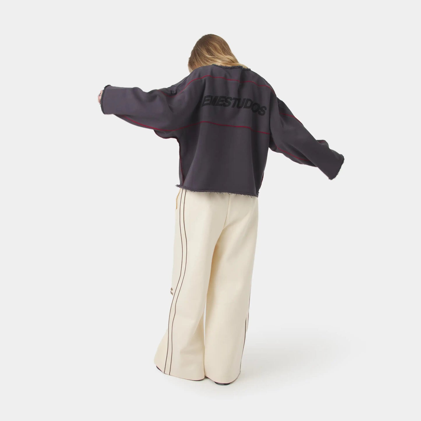 Poleron Eme Studios AFK Indigo Crewneck