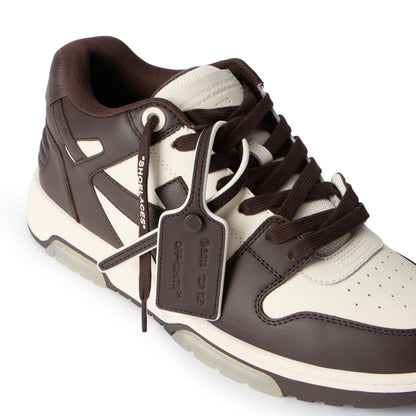 Off-White Out Of Office Calf Leather Chocolate Cream
