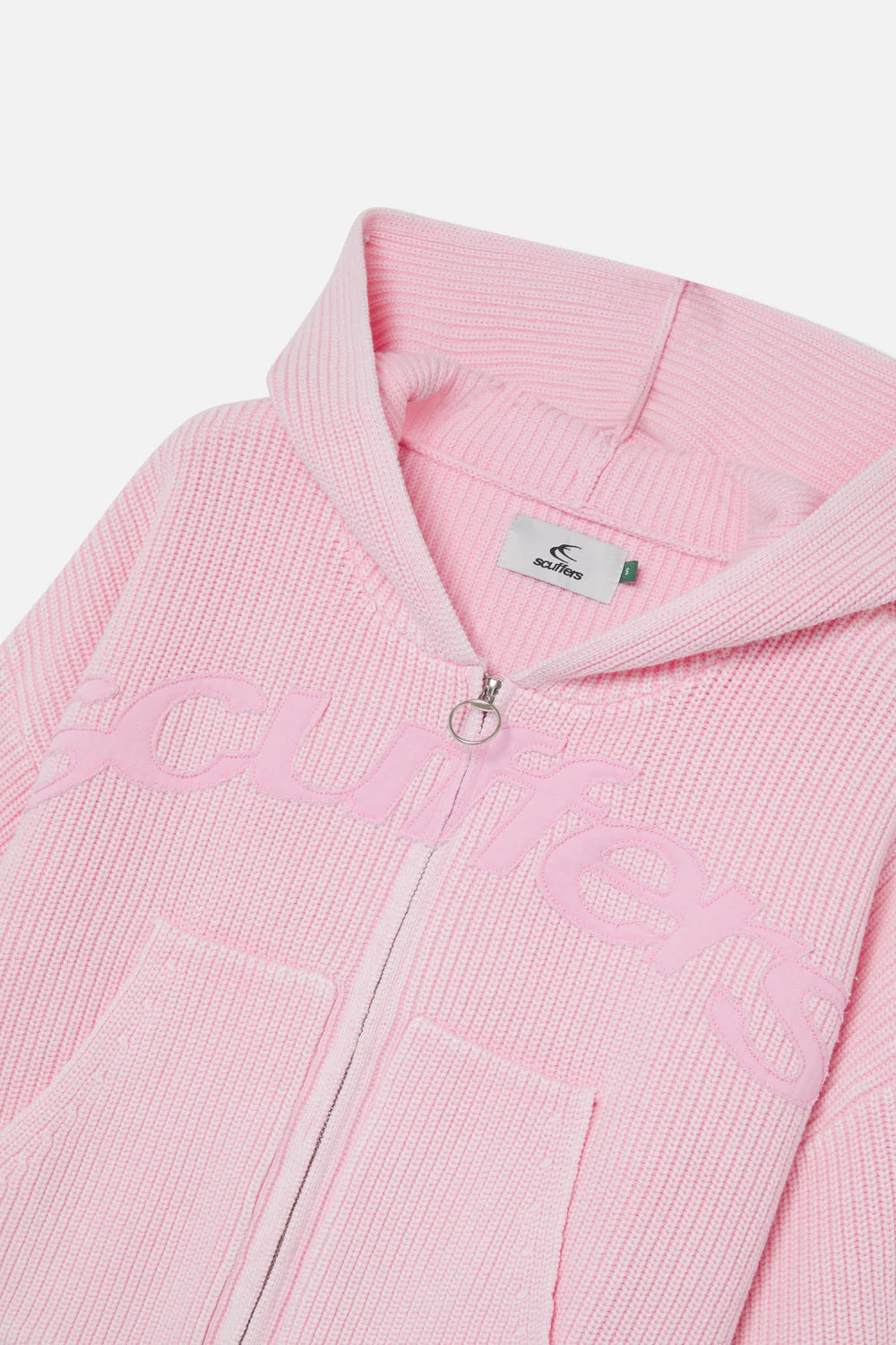 Sweater Scuffers New Light Pink Buzz Knit Zipper