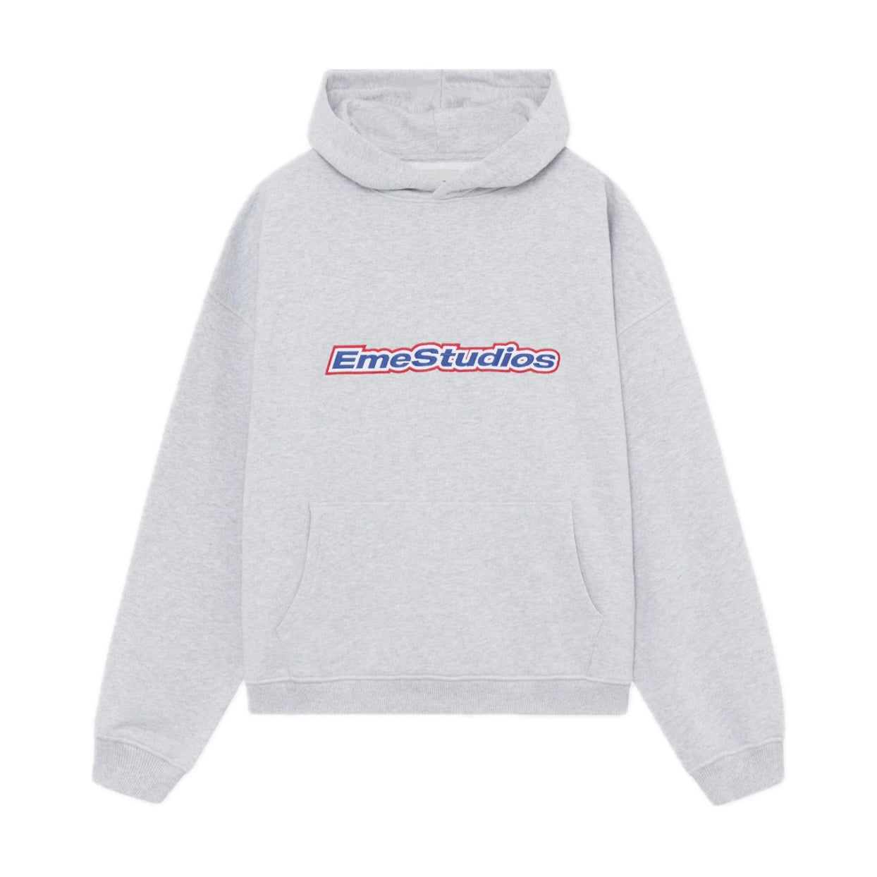 Poleron Eme Studios Box Heather Grey Oversized Hoodie