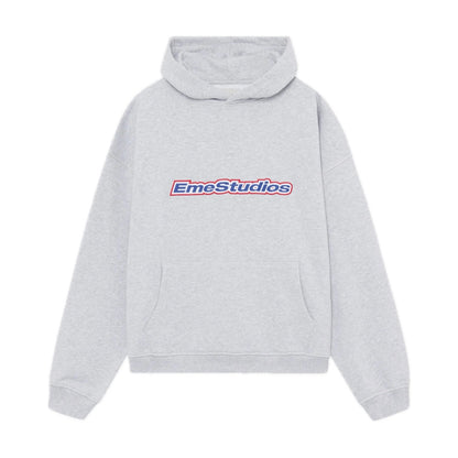 Poleron Eme Studios Box Heather Grey Oversized Hoodie