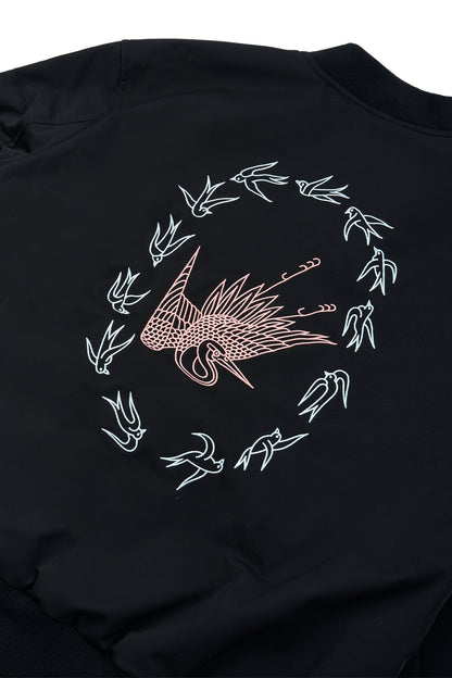 More Amor Bomber Jacket Crane Black Intemperie