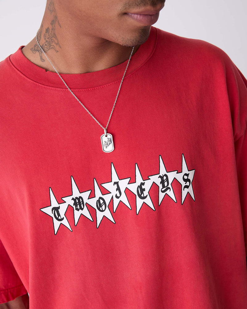 Polera TwoJeys Graphic Stars Red