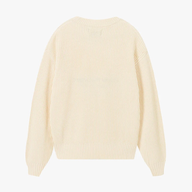 Sweater Nude Wavy Jersey Cream - L