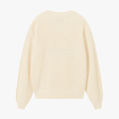 Sweater Nude Wavy Jersey Cream - L