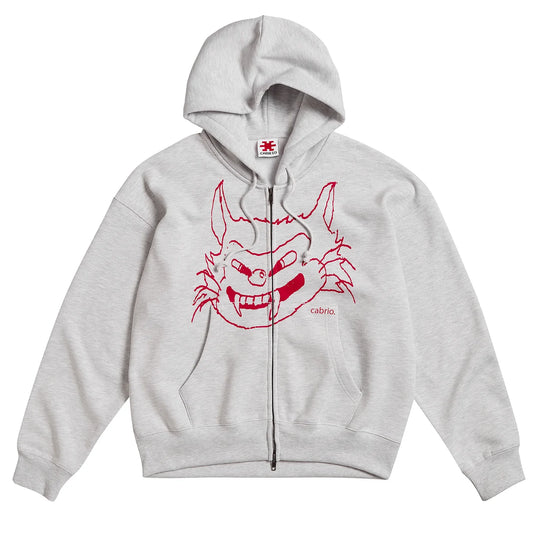 Poleron Cabrio Da Cat Zip Grey Melange