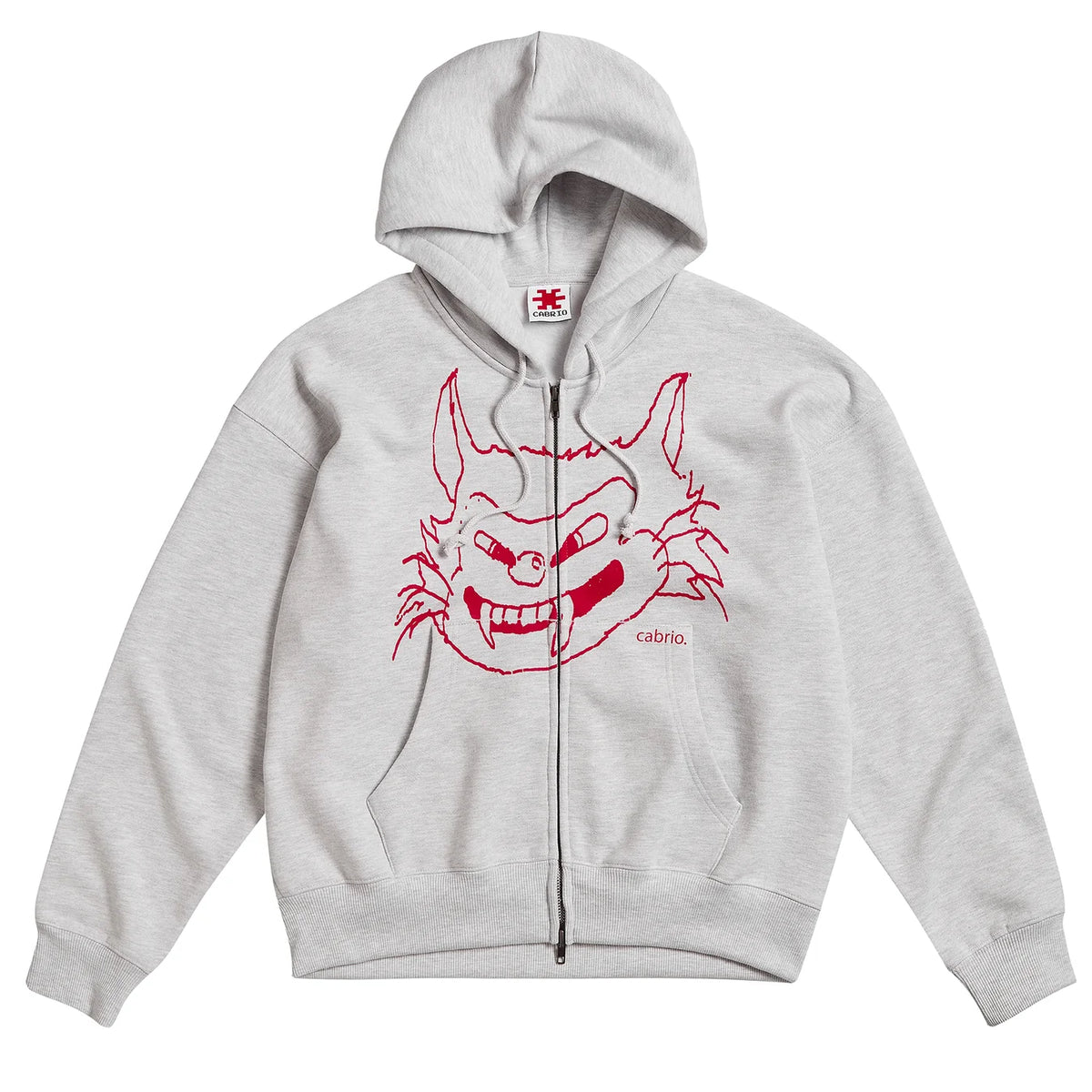 Poleron Cabrio Da Cat Zip Grey Melange