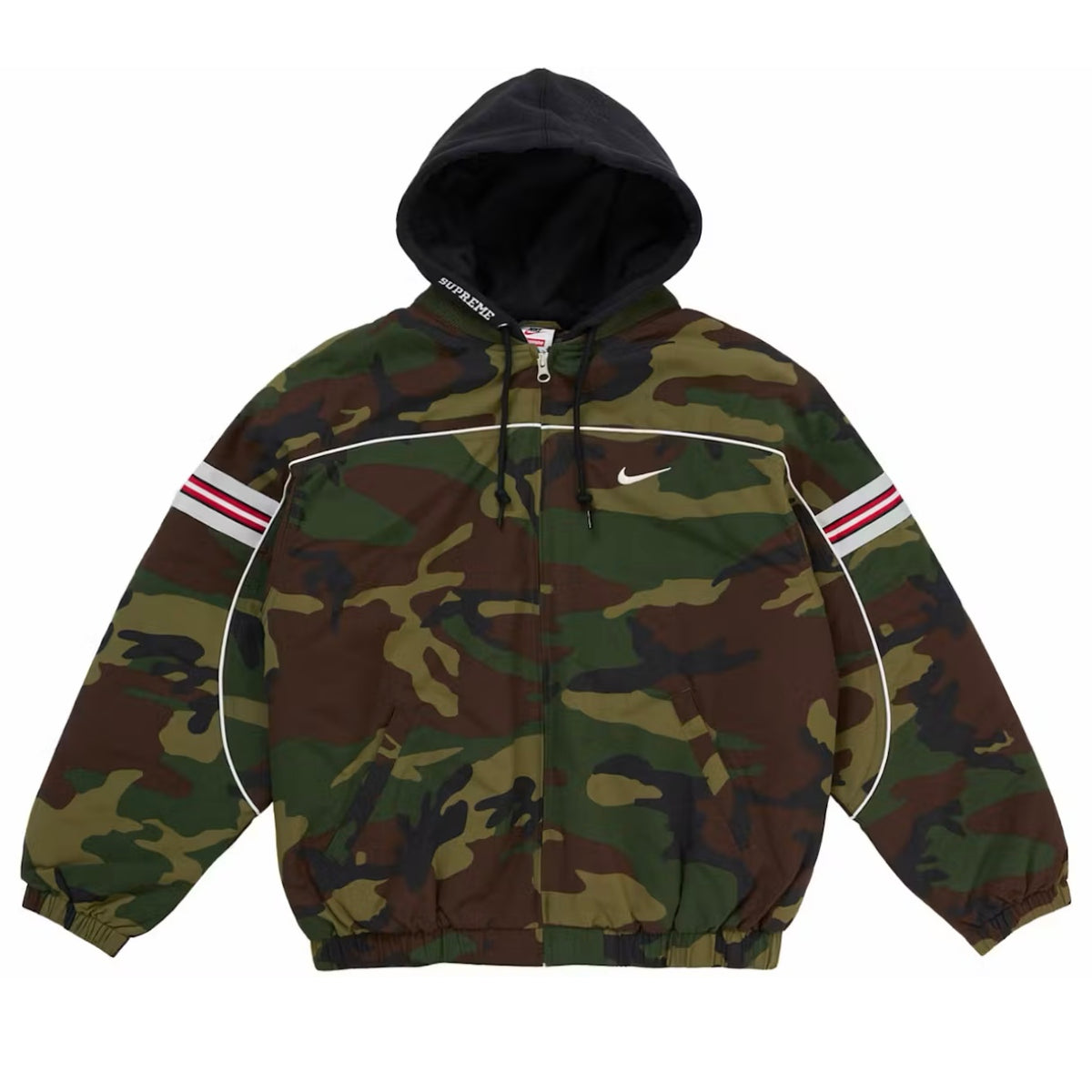 Chaqueta Supreme x Nike Nylon Hooded Camo Jacket Green