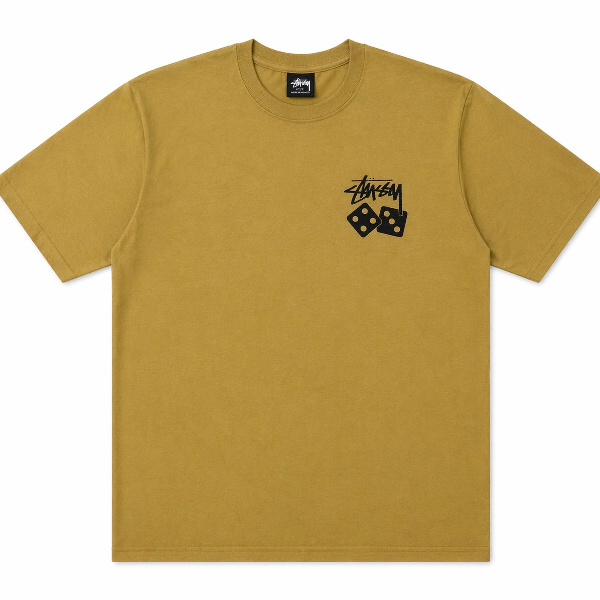 Polera Stussy Dice Pigment Dyed Tee Khaki