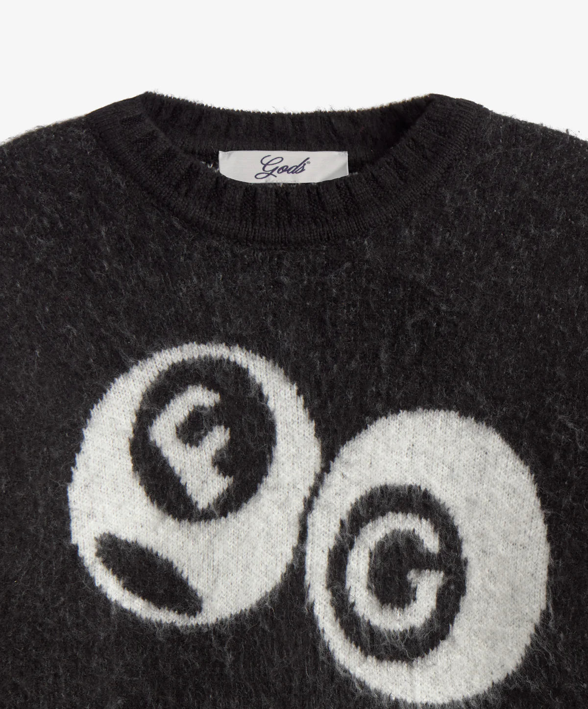 Sweater Fake Gods Billiard Knitted Mohair Black