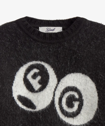 Sweater Fake Gods Billiard Knitted Mohair Black