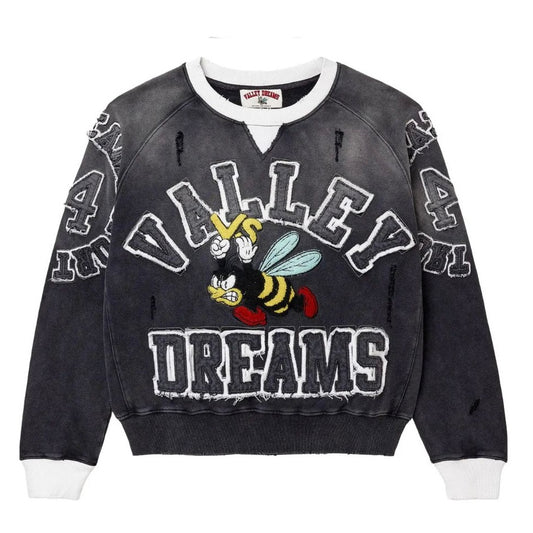 Poleron Vale Forever Valley Insignia Crewneck Black/White