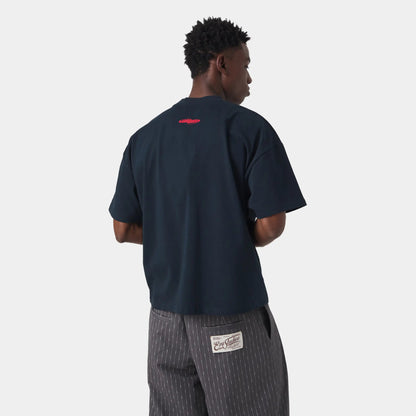 Polera Eme Studios Tracer Navy Oversized Tee