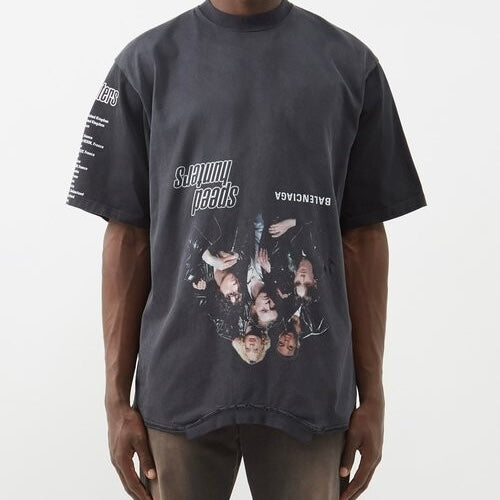 Polera Balenciaga Upside Down Tee Black