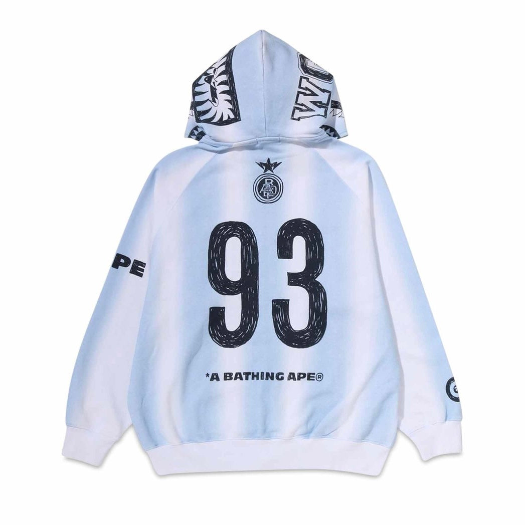 Poleron BAPE Hand Draw Football Shark Relaxed Full Zip White