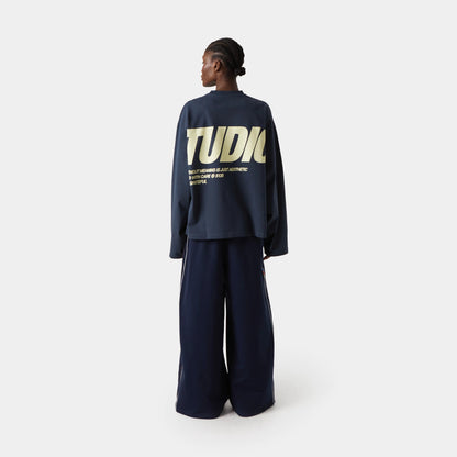 Polera Eme Studios Thrill Navy Long Sleeve Tee