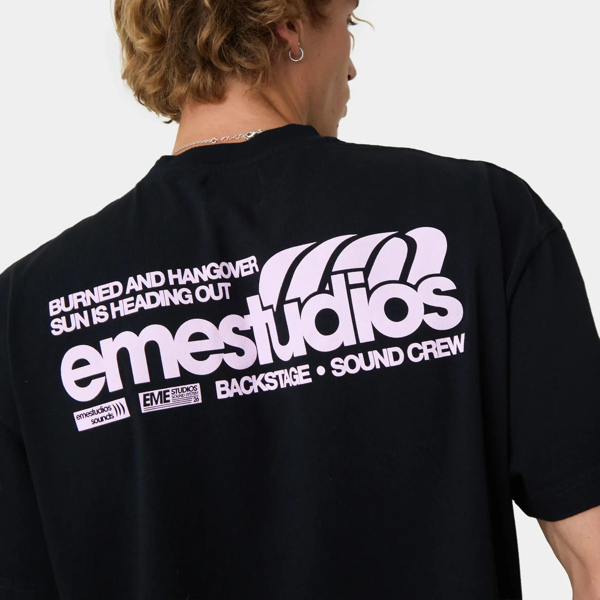 Polera Eme Studios Guiete Black Oversized