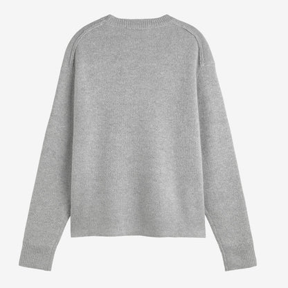 Sweater Fake Gods Handwritten Knitted Light Grey