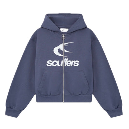 Poleron Scuffers Logo Navy Zipped Hoodie