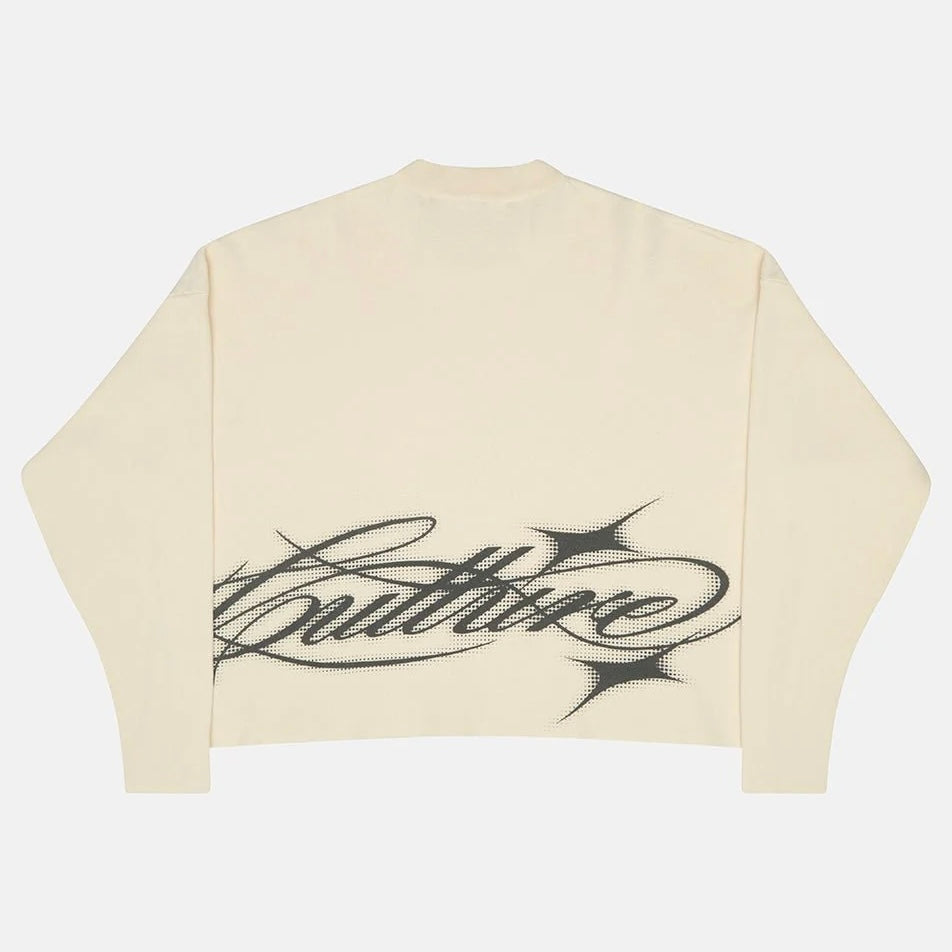 Sweater Cold Culture Sparkly Script Off White