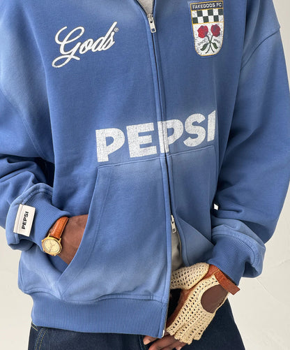 Poleron Fake Gods Track Zipper Blue