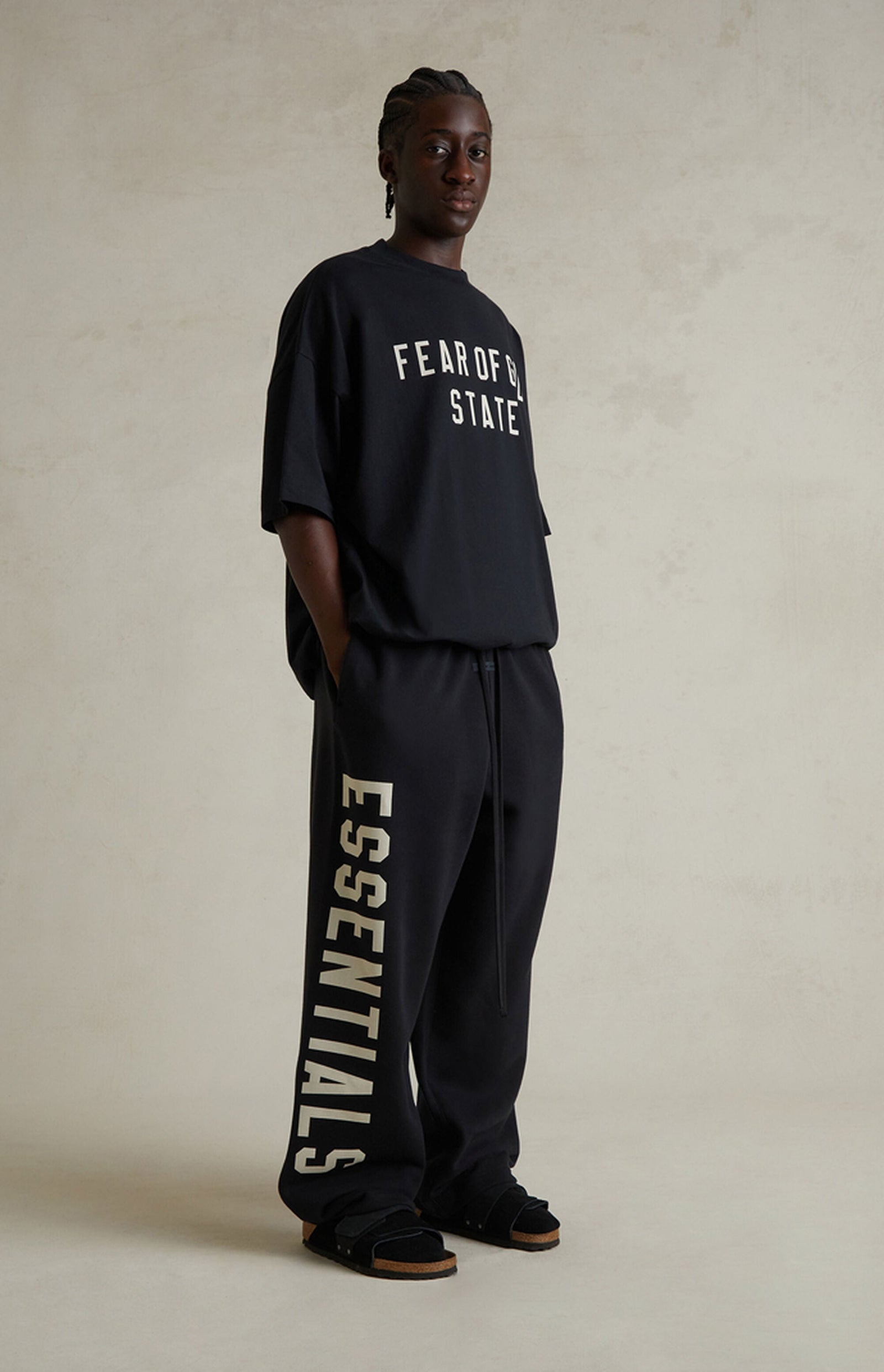 Pantalon Essentials Lounge Fleece Baggy Jet Black