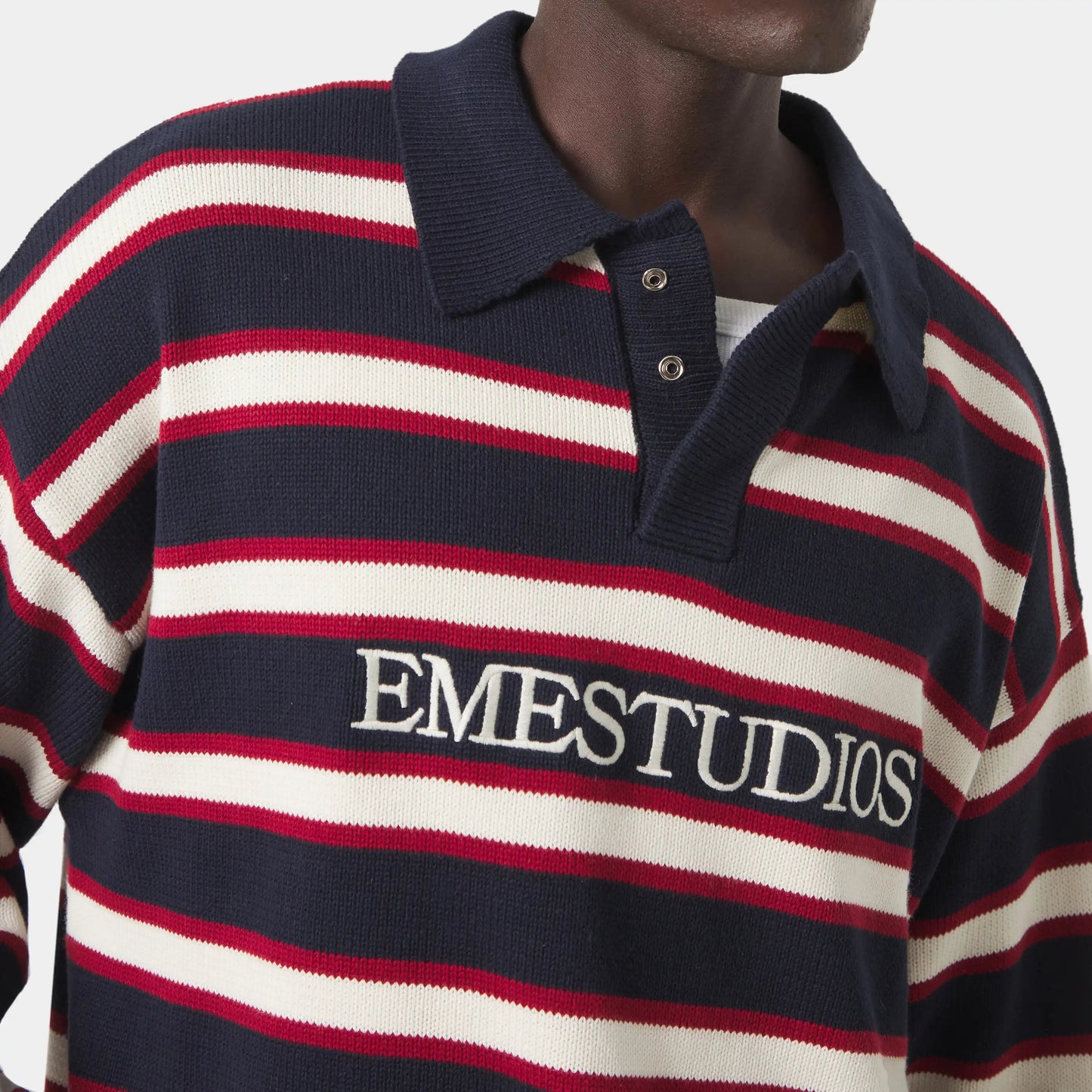 Sweater Eme Studios Sweet Navy Knit Polo