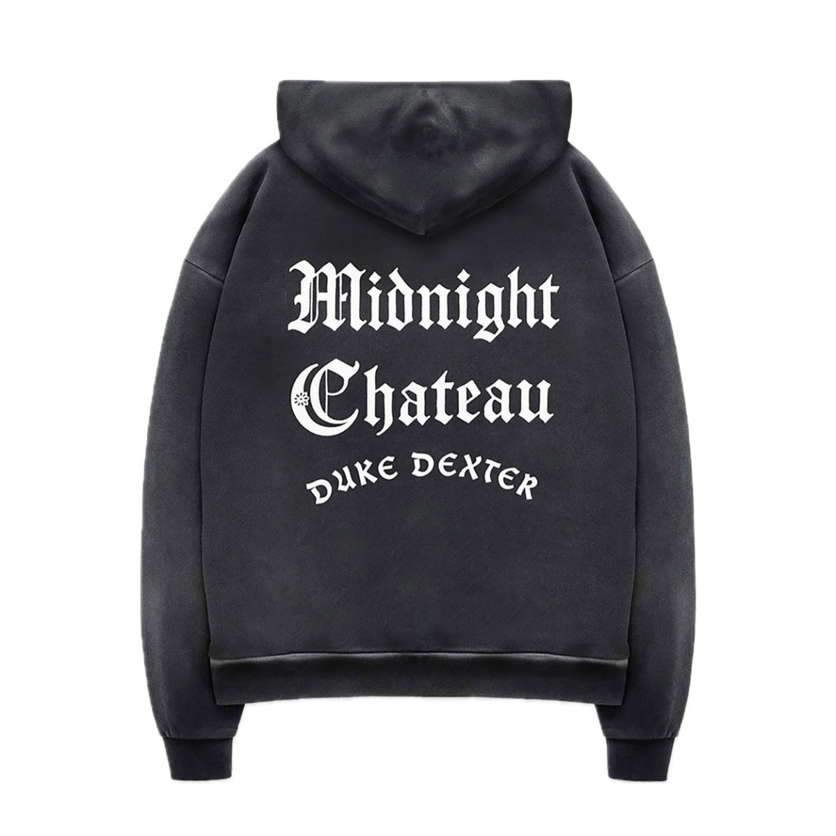 Poleron Duke + Dexter MC Washed Black Zip Hoodie