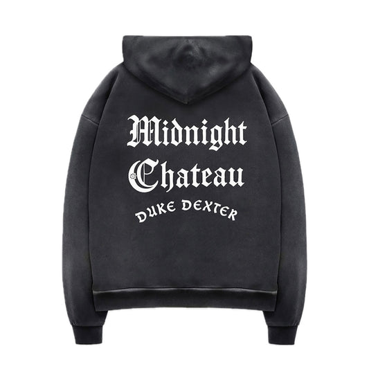 Poleron Duke + Dexter MC Washed Black Zip Hoodie