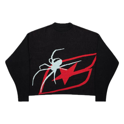 Sweater Cold Culture Spider Knit Black