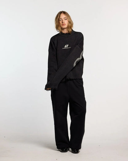 Sweater Cold Culture Cozy Curved Knitwear Black