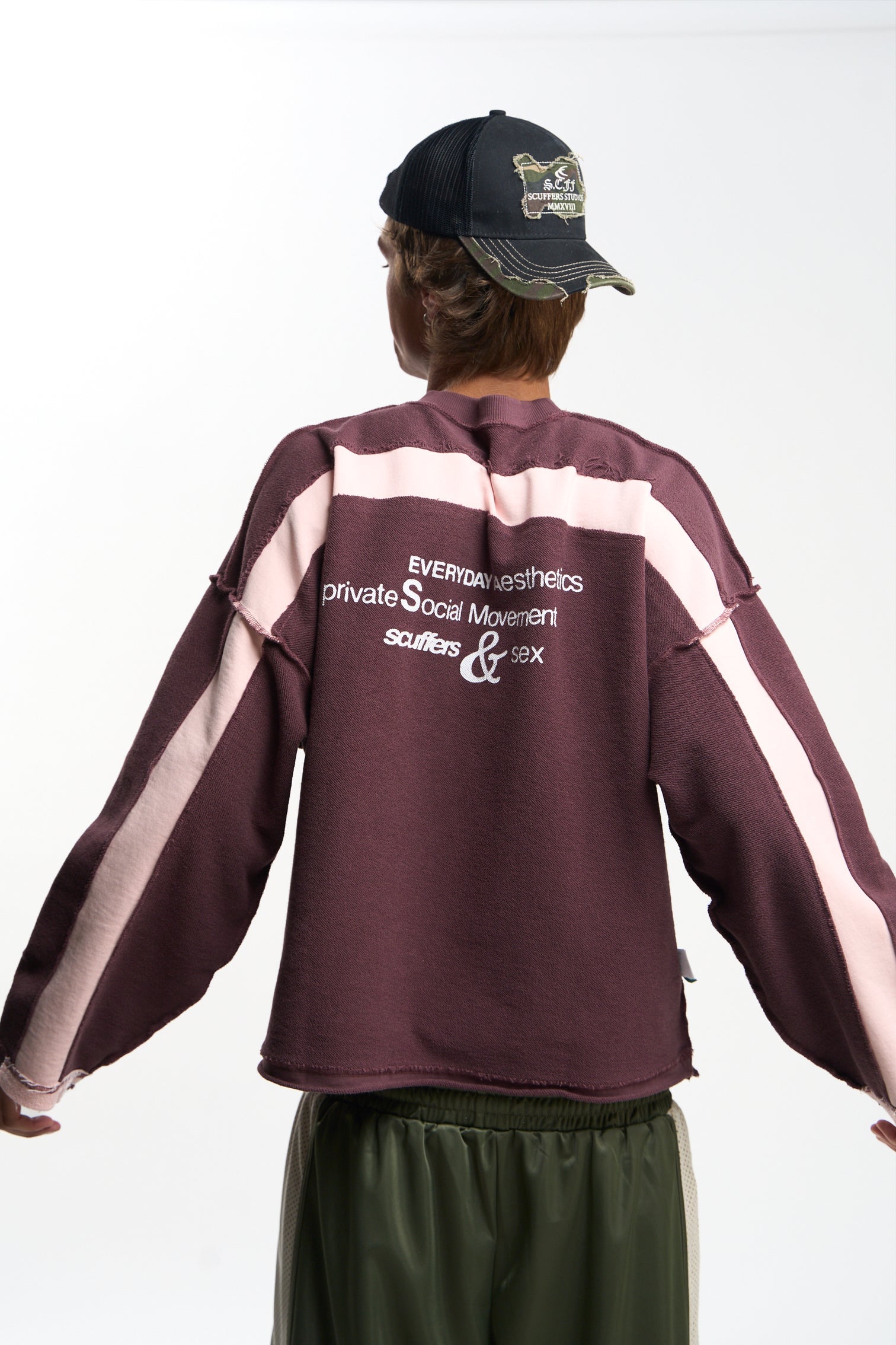 Poleron Scuffers Dye Tech Burgundy Crewneck Reversible