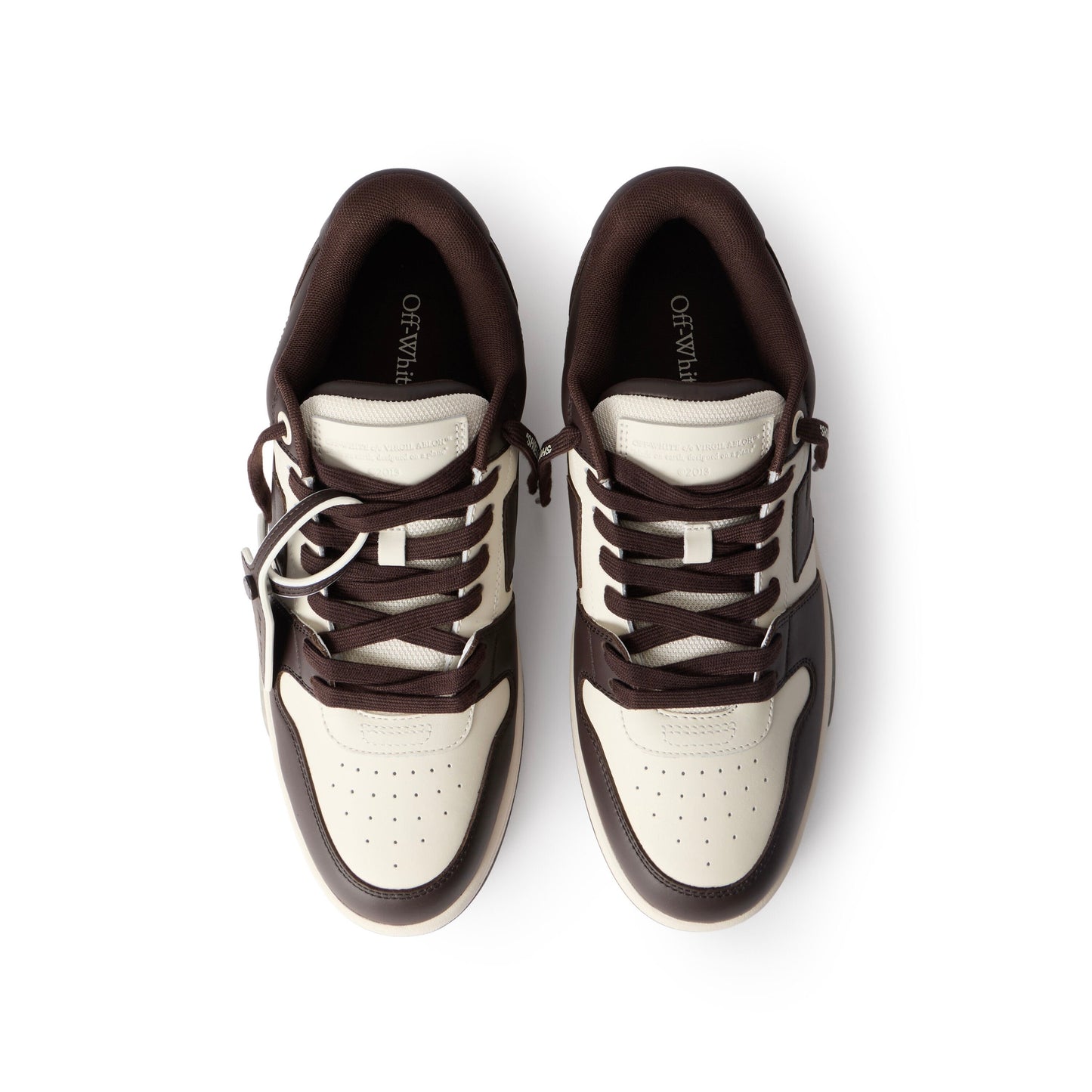 Off-White Out Of Office Calf Leather Chocolate Cream