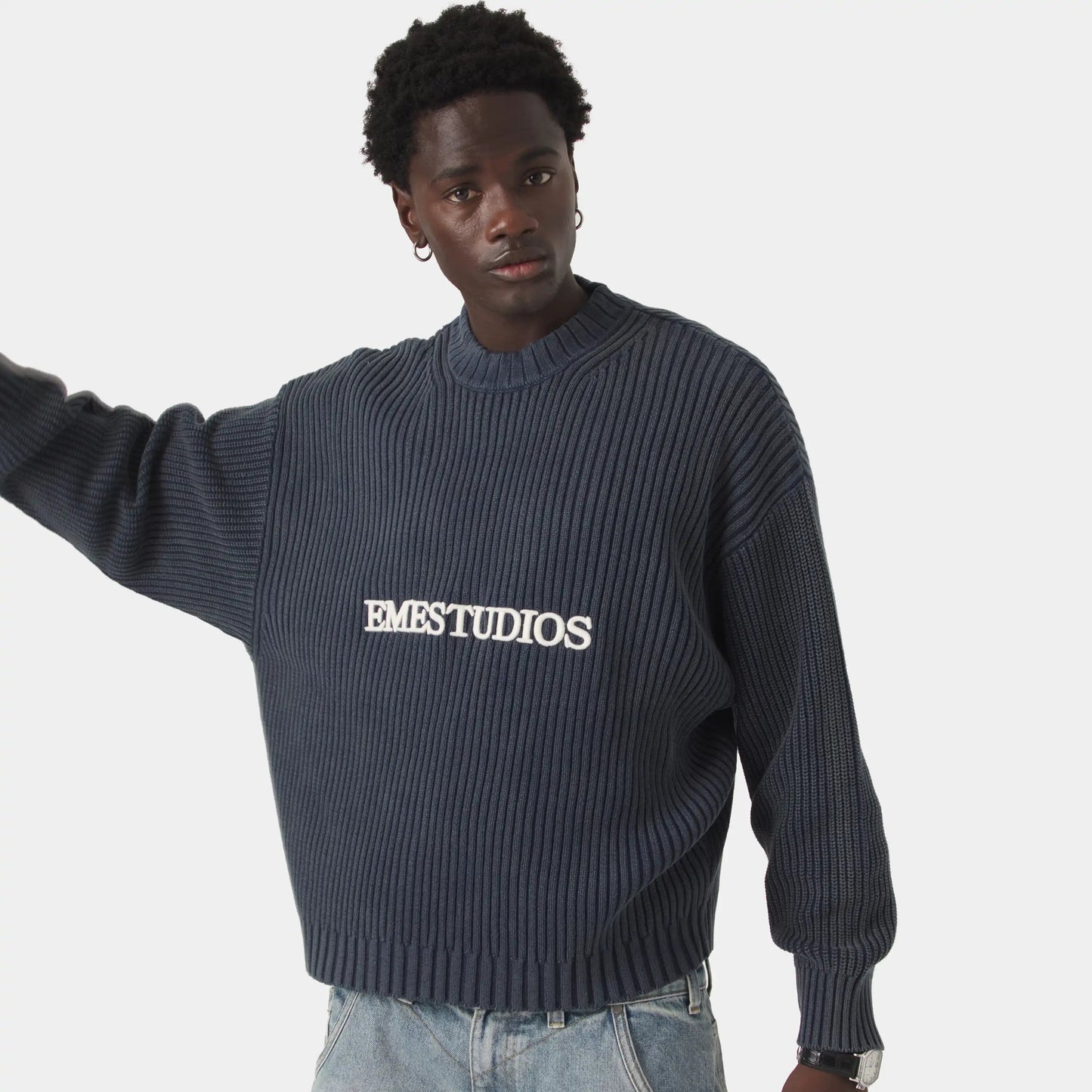 Sweater Eme Studios Yoss Navy Knit