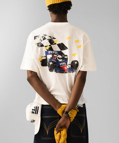 Polera Fake Gods Racer Boxy Tee White