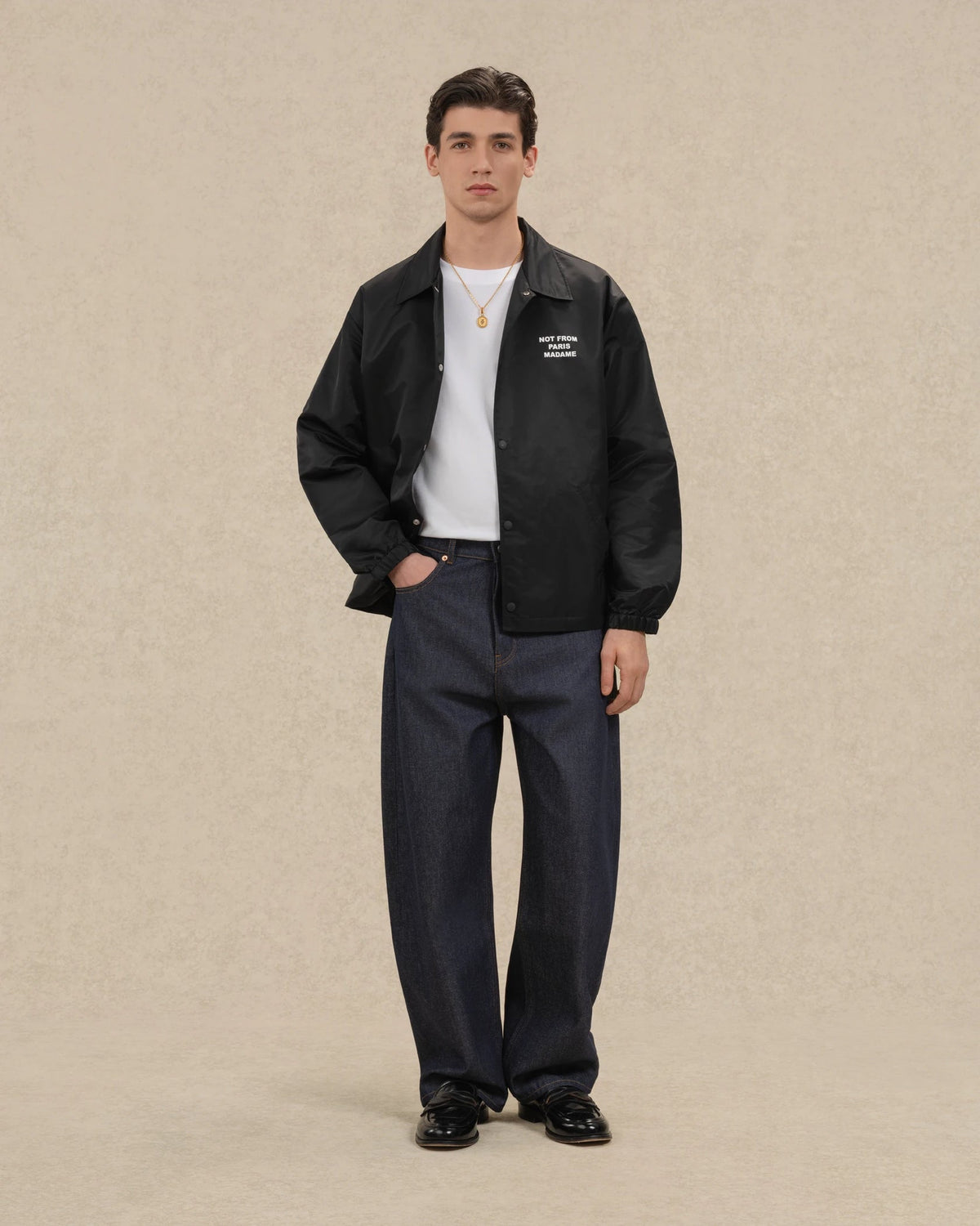 Chaqueta Drole de Monsieur “NFPM” La Veste Slogan Black
